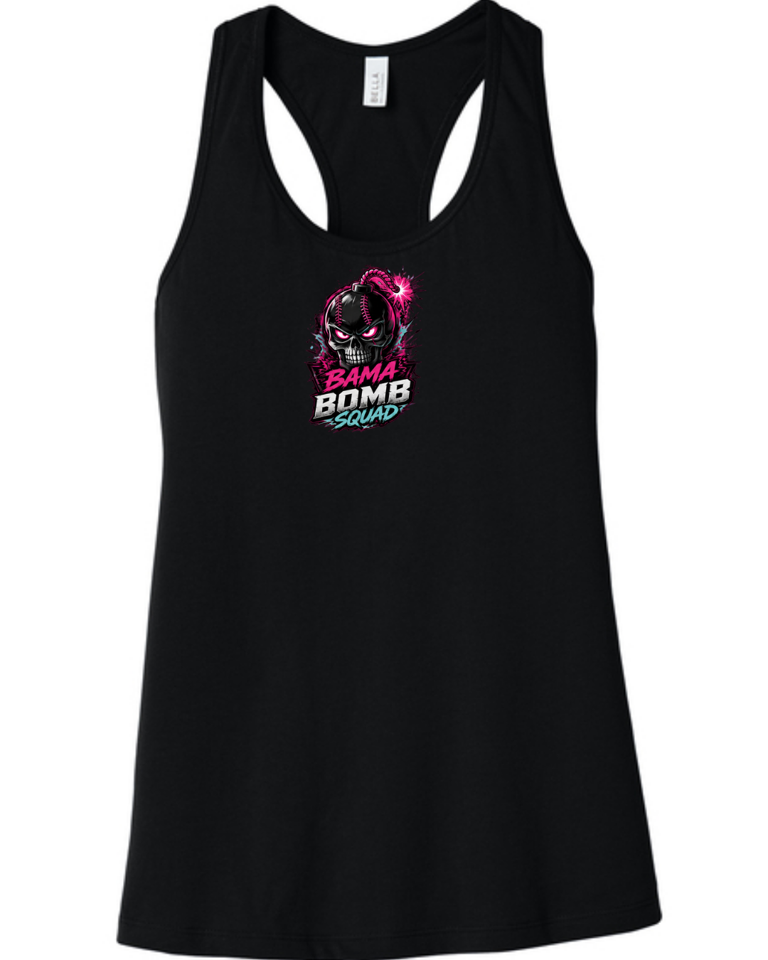 Bama Bomb Squad Bella Canvas Racerback Tanks Multiple Colors and Designs
