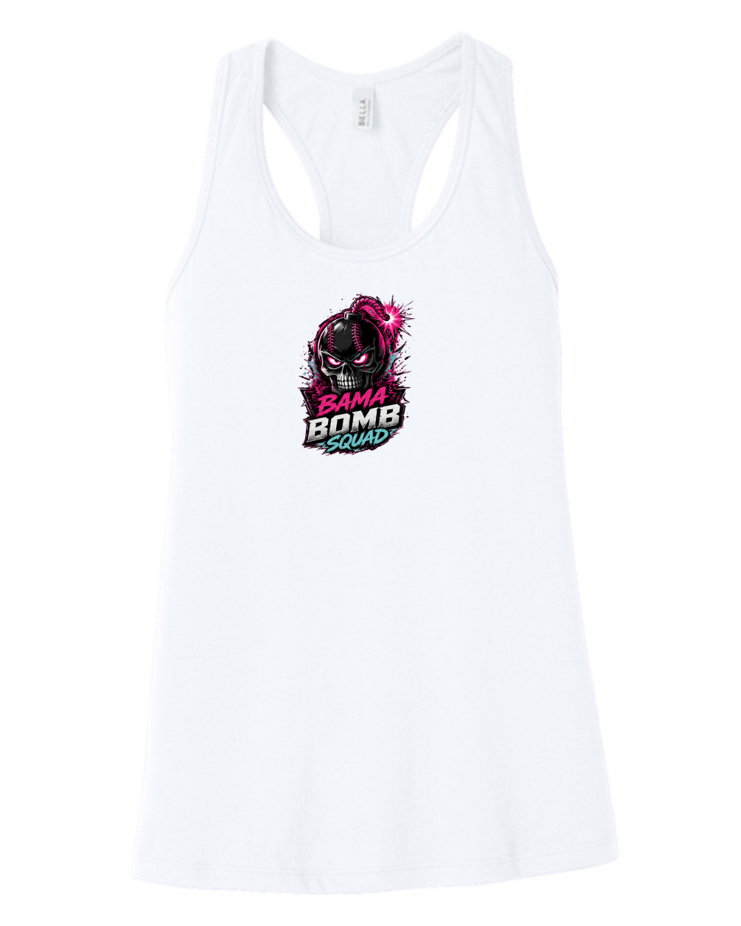 Bama Bomb Squad Bella Canvas Racerback Tanks Multiple Colors and Designs
