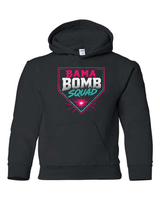 Bombs Plate Hoodie Black and Pink