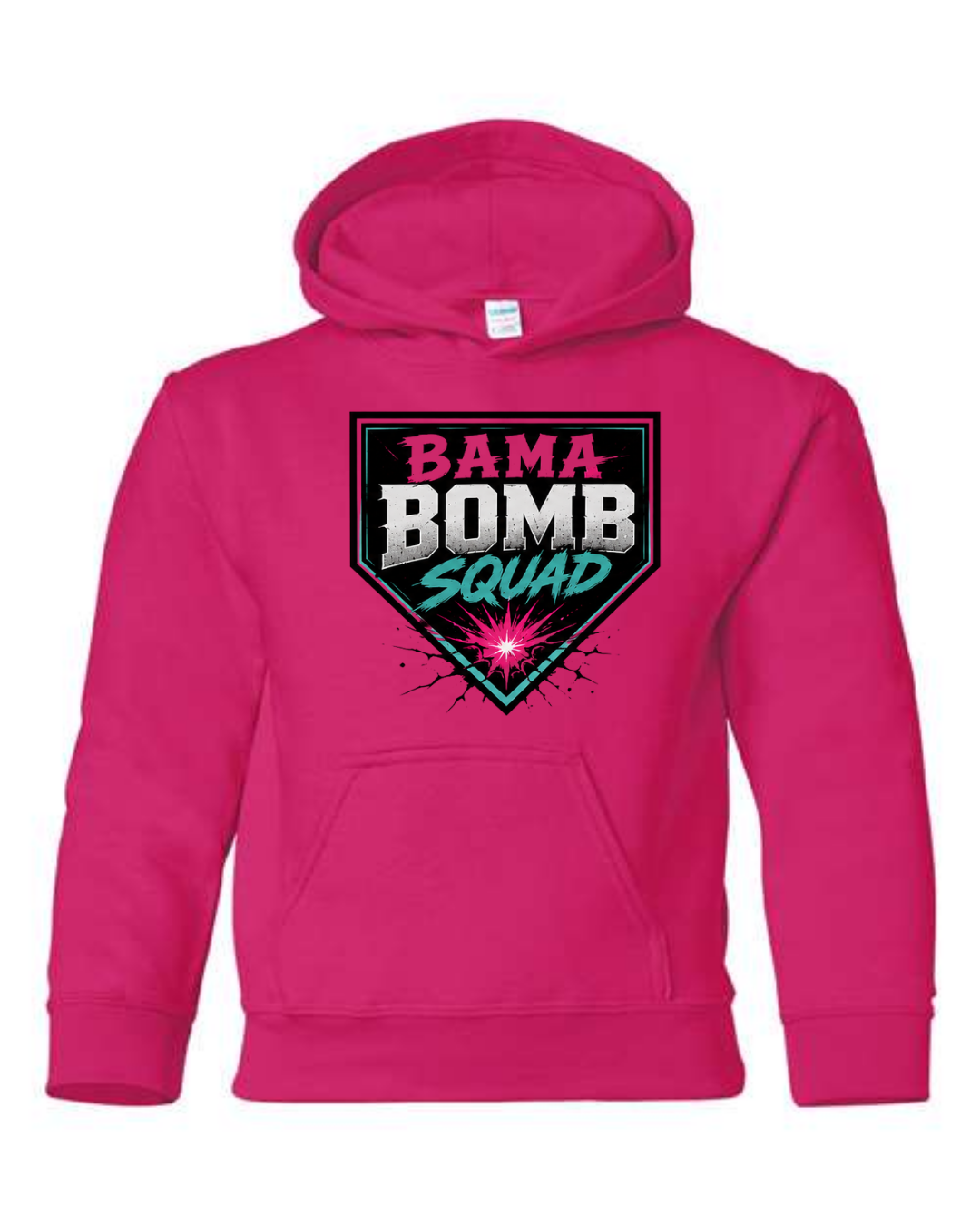 Bombs Plate Hoodie Black and Pink