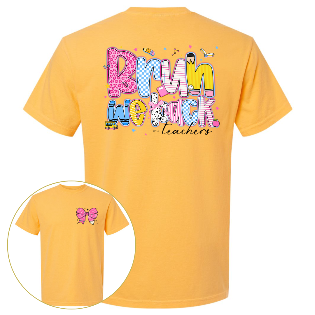 Bruh We Back Front and Back - Comfort Colors Bruh We Back Front and Back