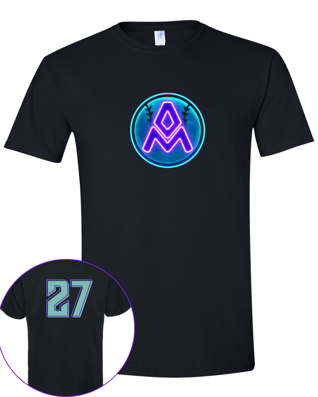 Black Numbered Back Multiple Designs