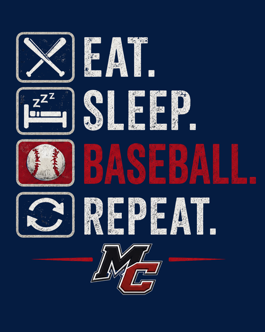 Eat. Sleep. Baseball. Repeat. Collection (T-Shirt, Hoodies, Long Sleeve Poly, Etc.)