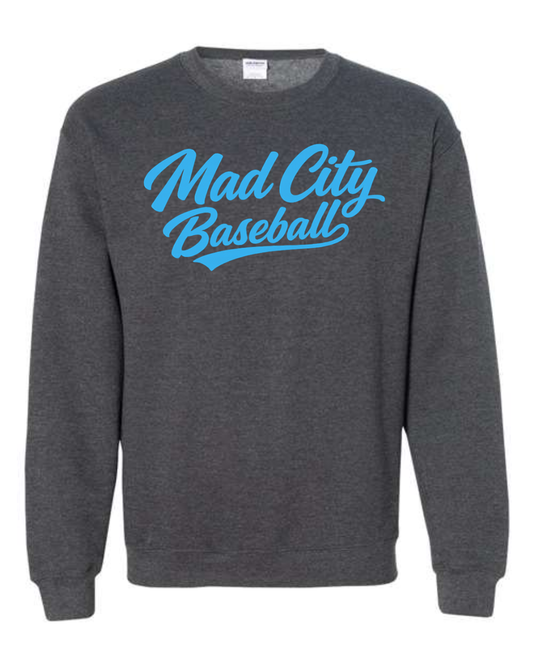 *New for 2026* Columbia Mad City Baseball Script Dark Heather Crewneck