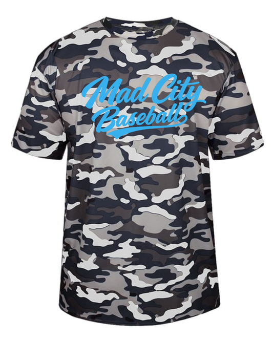 *New for 2026* Columbia Mad City Baseball Script Navy/White Camo Shirt