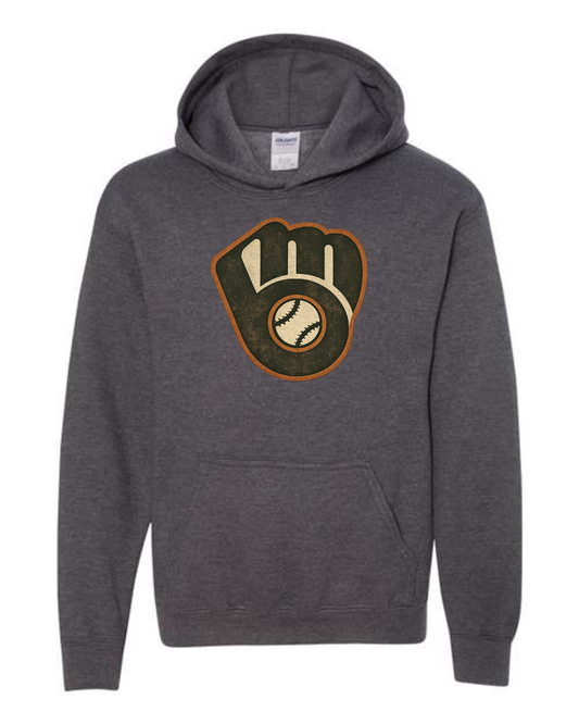 *New for 2026* Dark Heather Rustic Mad City Logo Hoodie