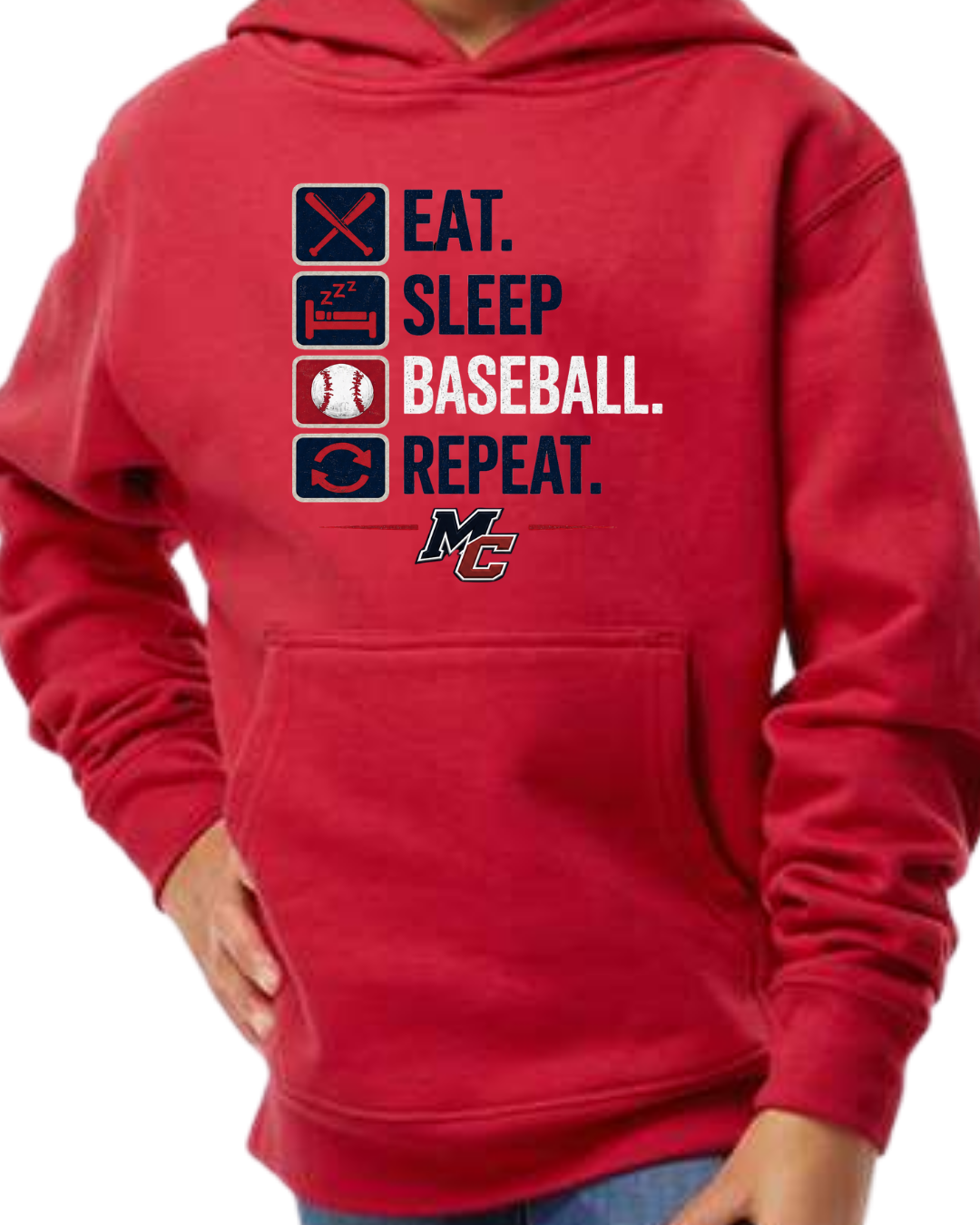 Eat. Sleep. Baseball. Repeat. Collection (T-Shirt, Hoodies, Long Sleeve Poly, Etc.)