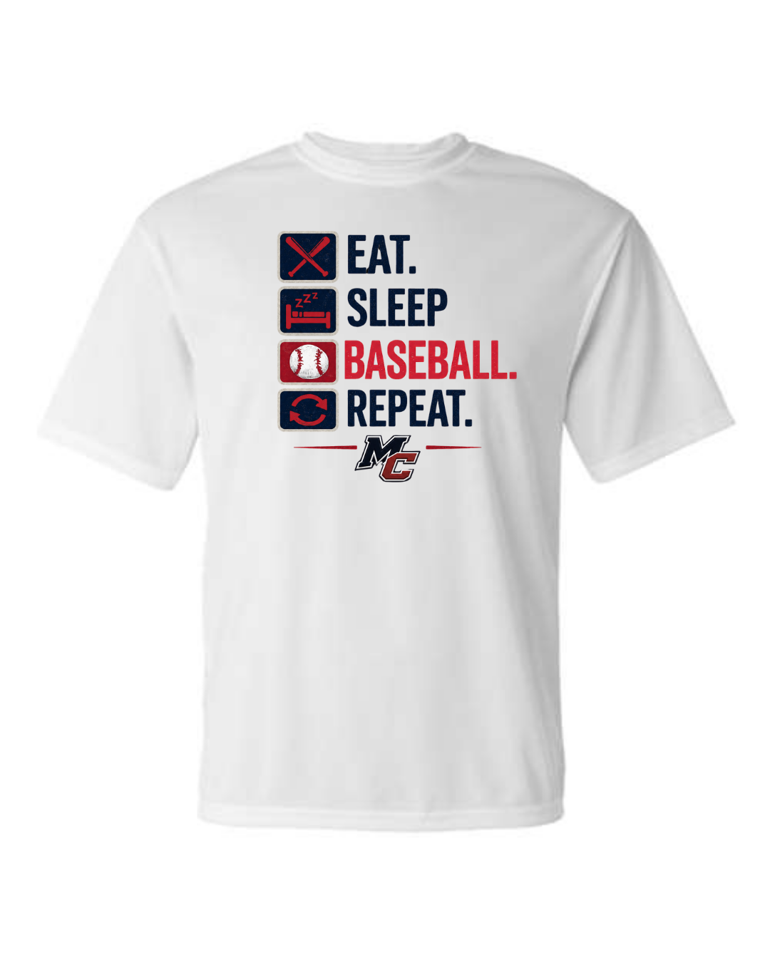 Eat. Sleep. Baseball. Repeat. Collection (T-Shirt, Hoodies, Long Sleeve Poly, Etc.)