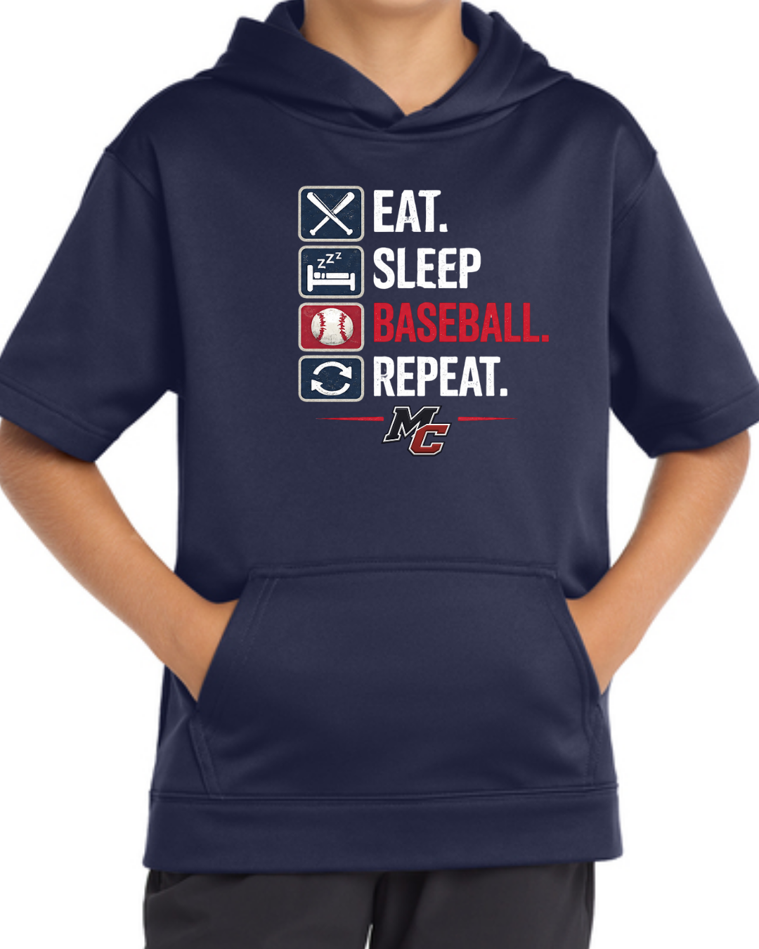 Eat. Sleep. Baseball. Repeat. Collection (T-Shirt, Hoodies, Long Sleeve Poly, Etc.)