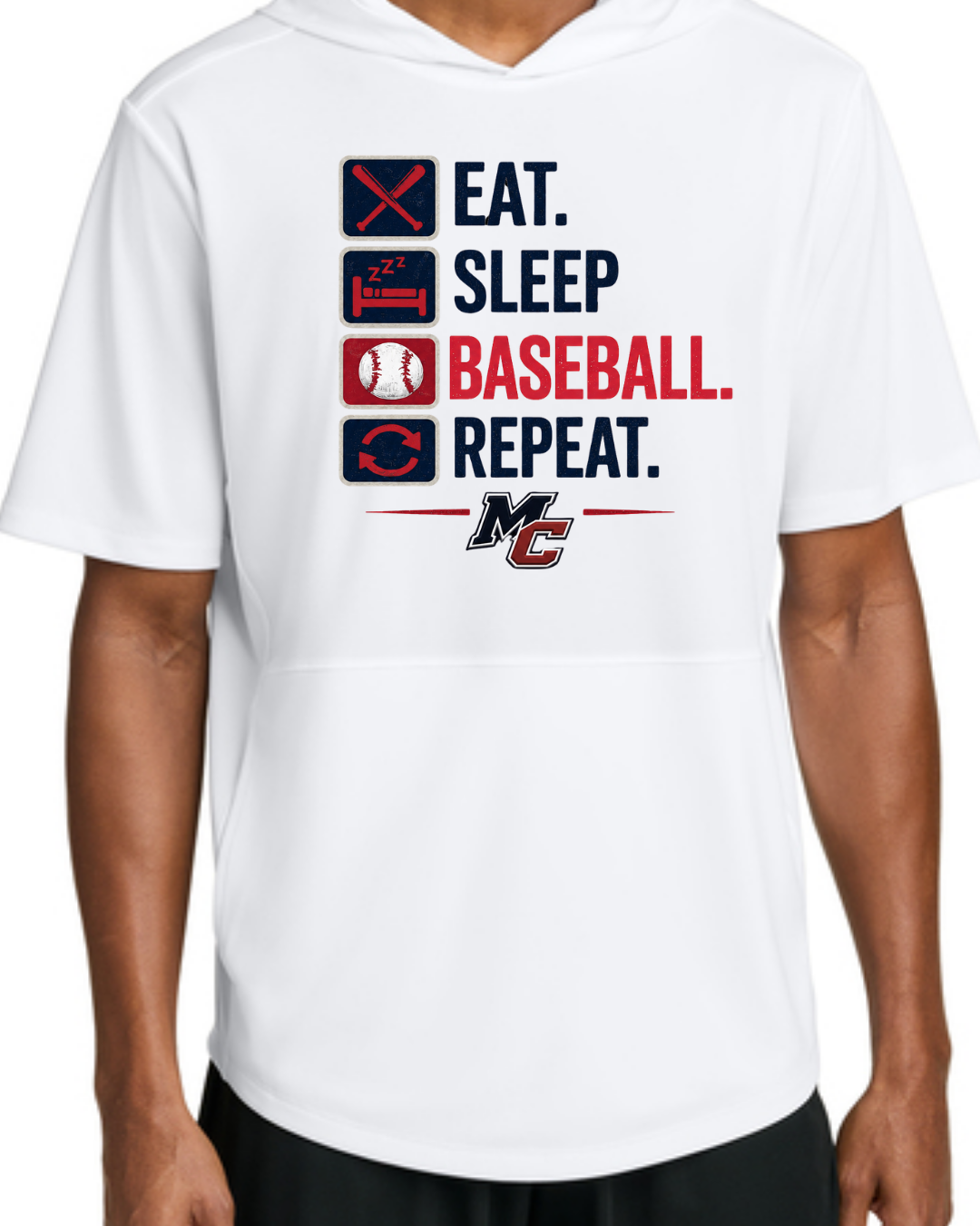 Eat. Sleep. Baseball. Repeat. Collection (T-Shirt, Hoodies, Long Sleeve Poly, Etc.)