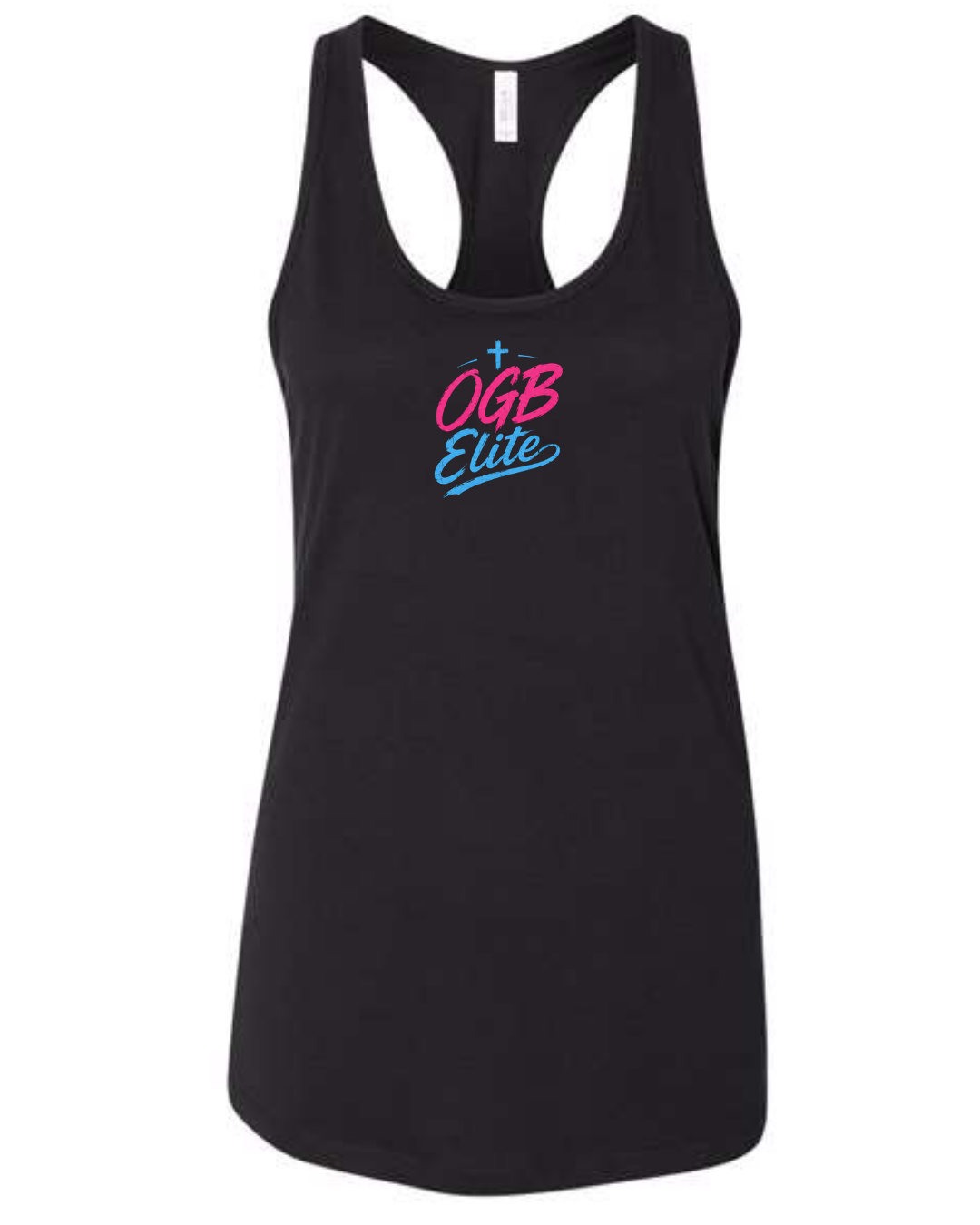 Elite Bella Canvas Racerback Jersey Tank Black and White