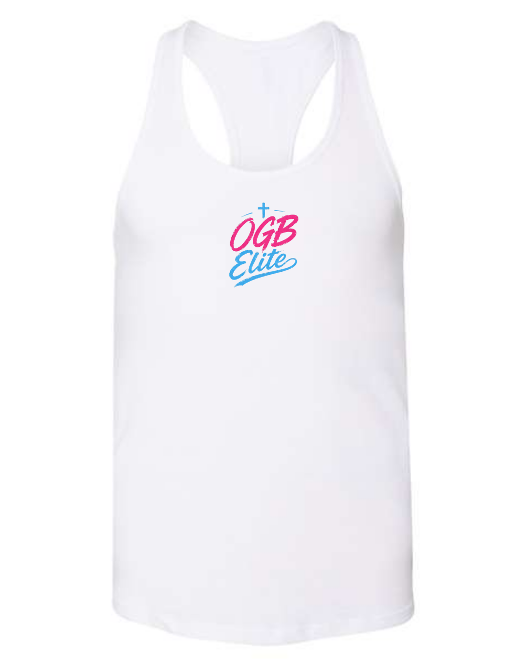 Elite Bella Canvas Racerback Jersey Tank Black and White