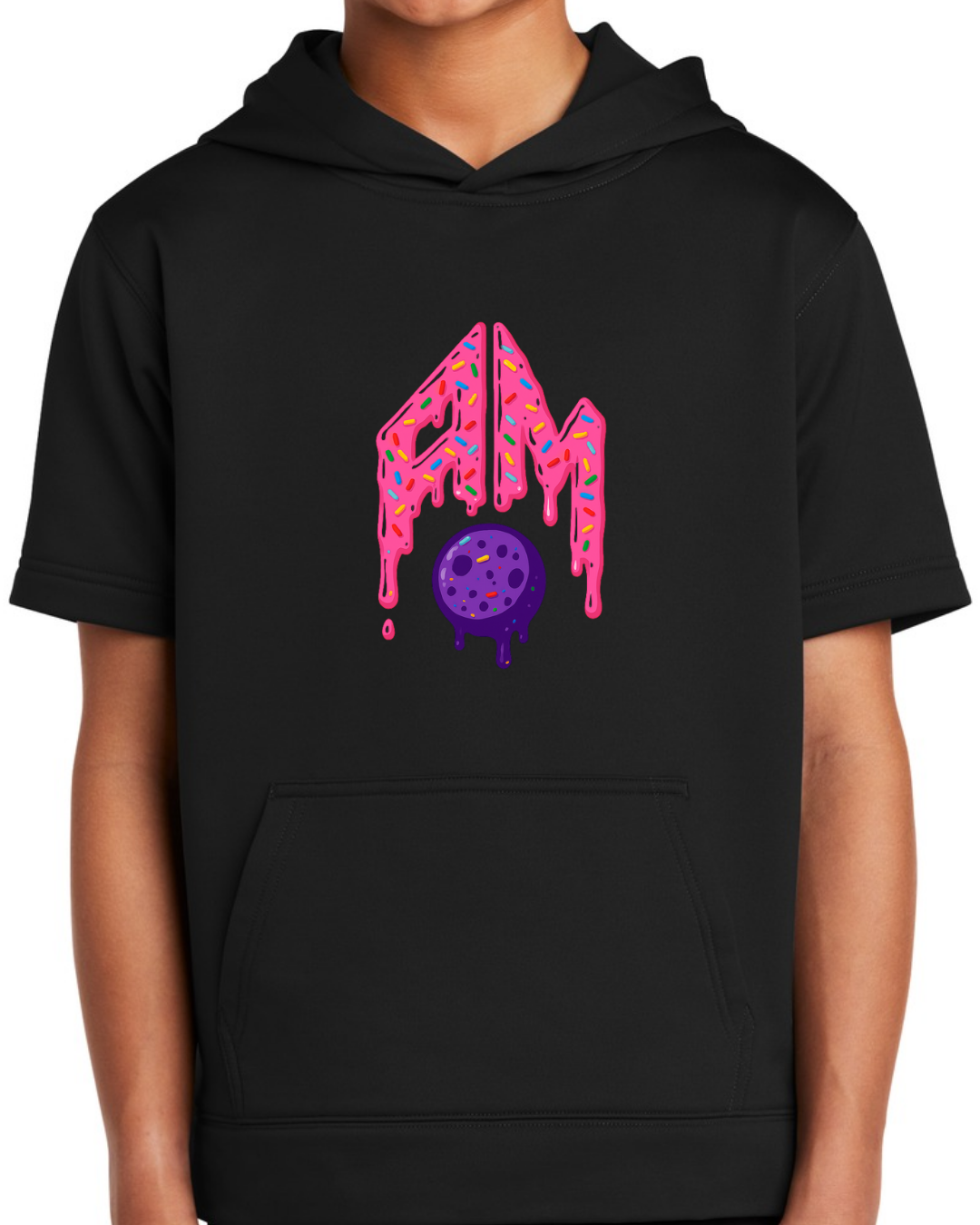 Fleece Short Sleeve Hoodie Multiple Designs