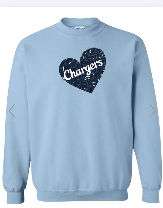 *New for 2026* Chargers Heart G18000 Sweatshirt
