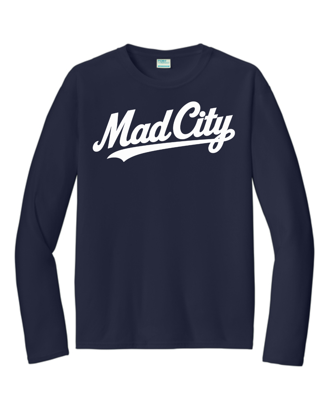 Mad City Fall 2026 Collection - Long Sleeve Poly Shirt (Navy, White, Columbia Blue)