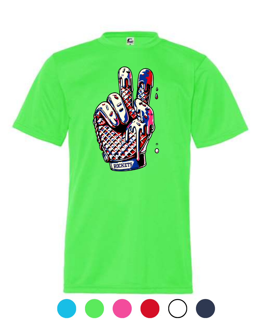 *New for 2026 Multiple Colors* Drippy Rockets Batting Glove Shirt