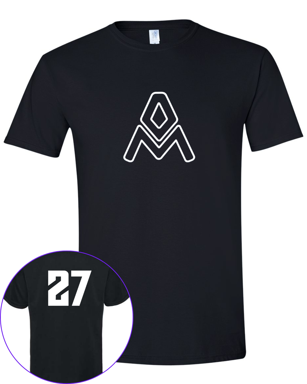 Black Numbered Back Multiple Designs