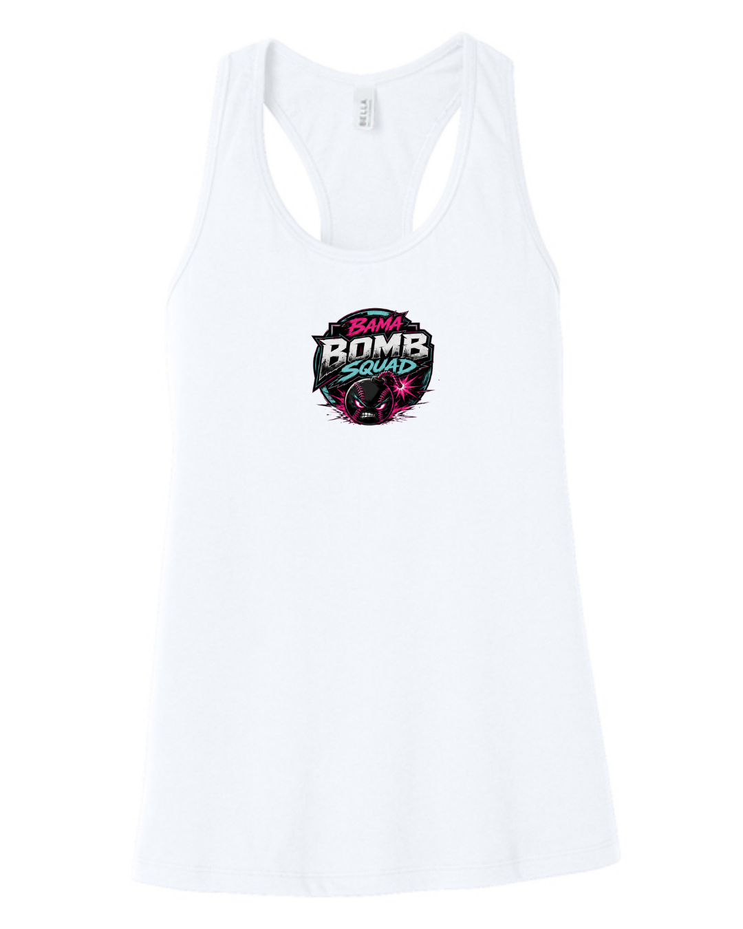 Bama Bomb Squad Bella Canvas Racerback Tanks Multiple Colors and Designs