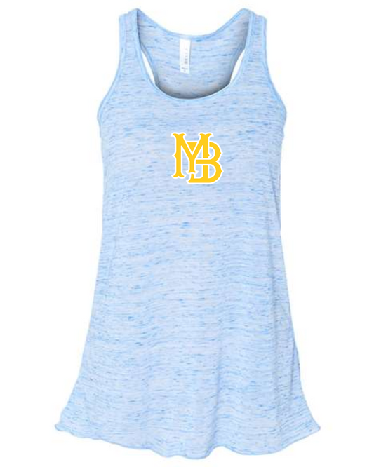 New Logo Blue Bella+Canvas Flowy Racer Back Tank