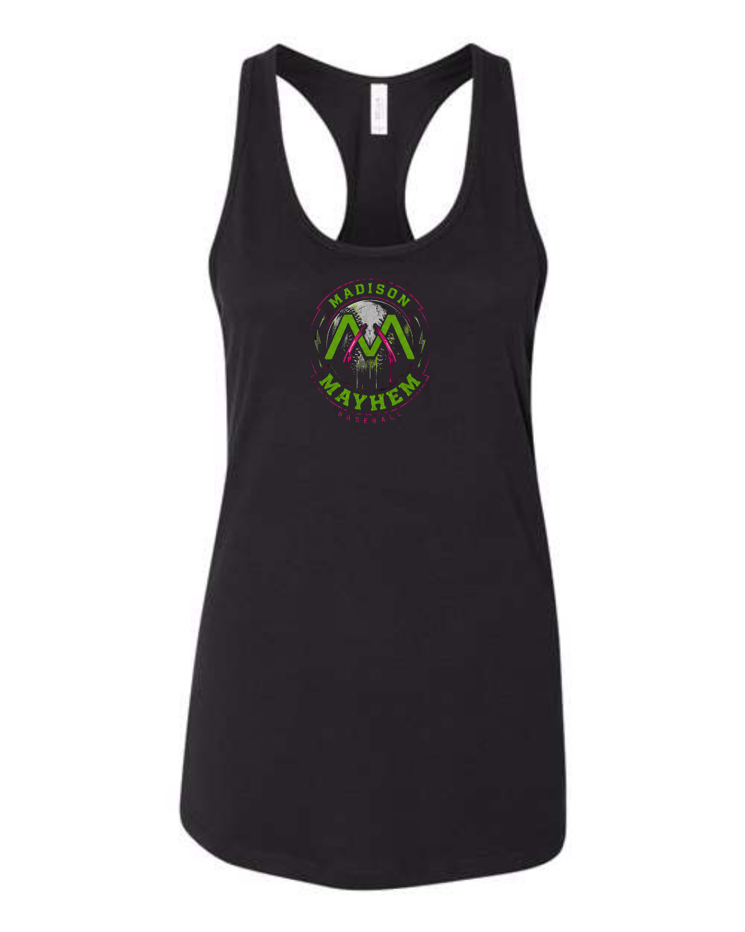 Logo Bella Canvas Racerback Tanks Black and White