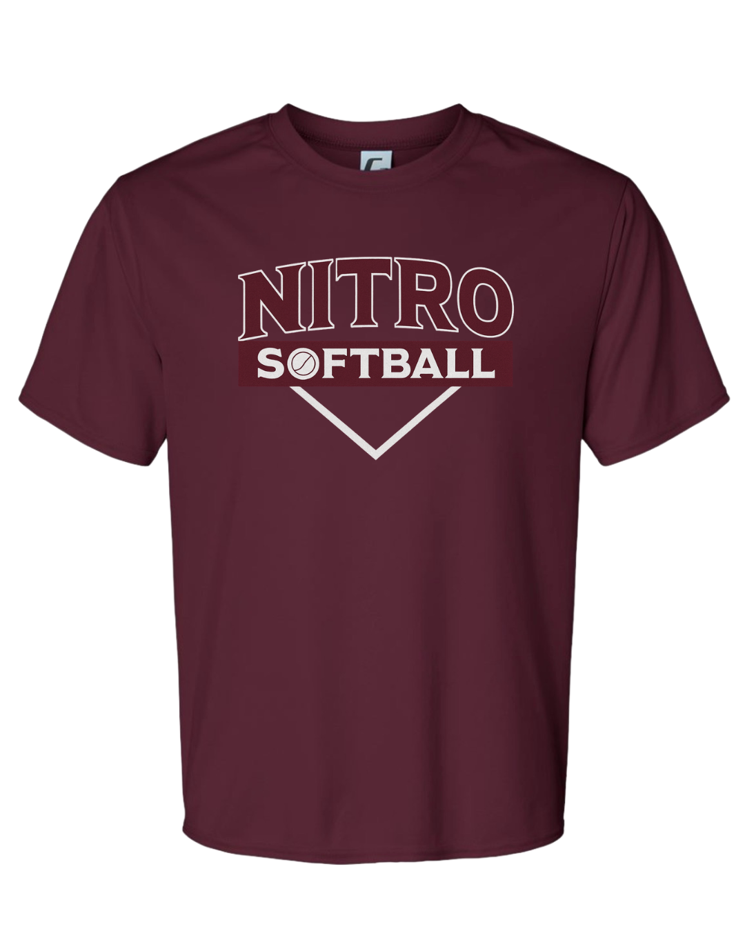 Nitro Softball Shirt (Black and Maroon)
