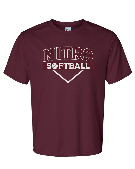 Nitro Softball Shirt (Black and Maroon)