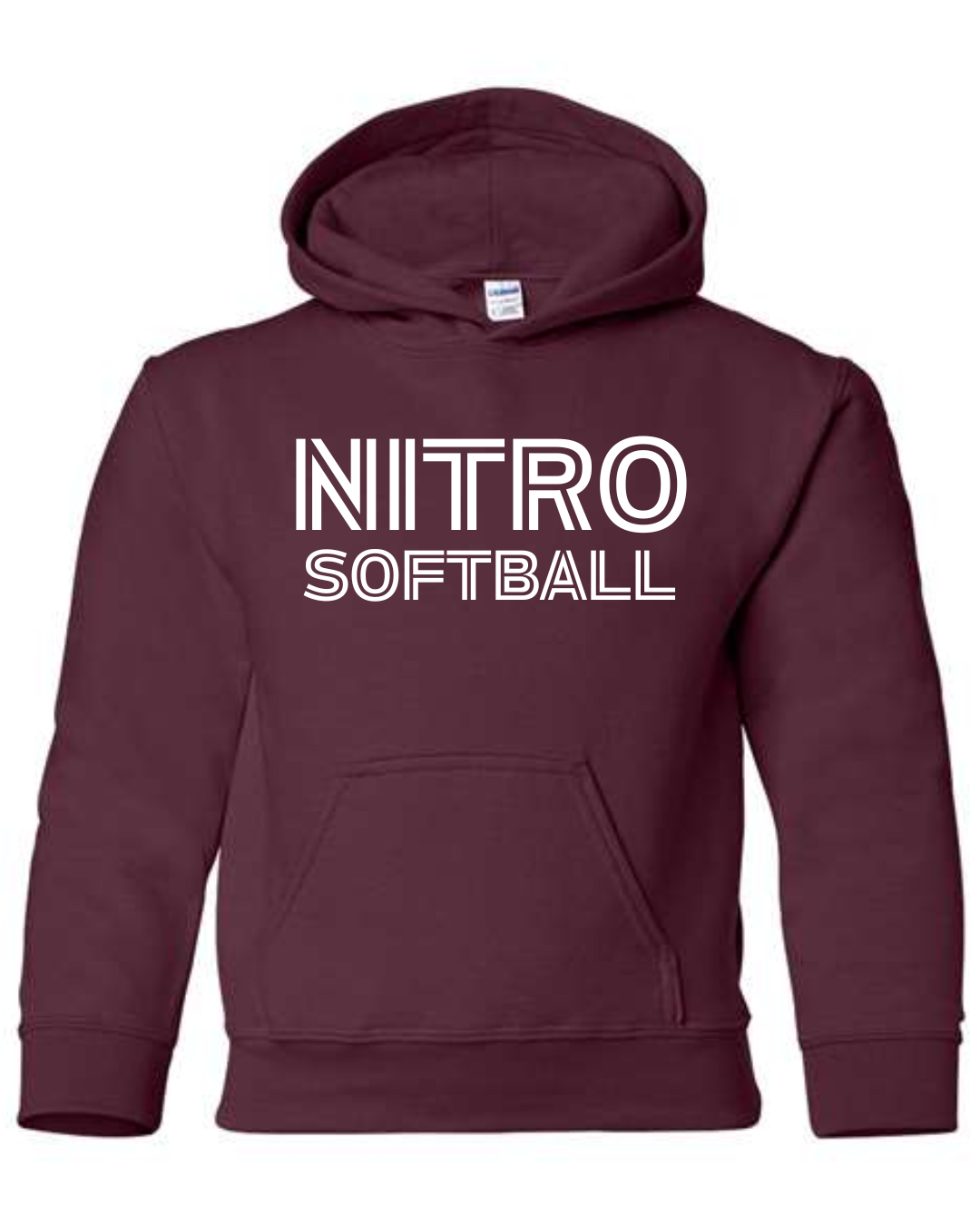 Nitro Softball Hoodie (Black or Maroon)