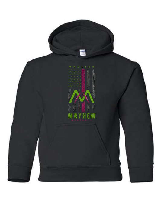 Mayhem Flag Hoodies Black and Pink