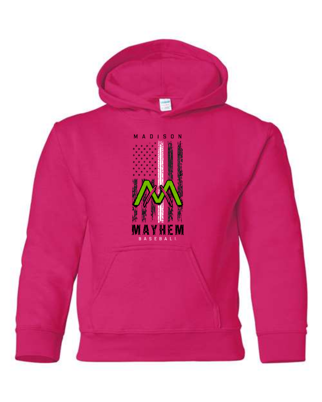 Mayhem Flag Hoodies Black and Pink
