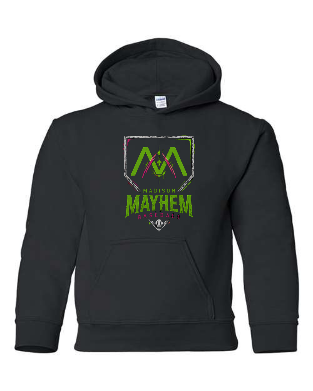 Mayhem Plate Hoodie Black and Pink