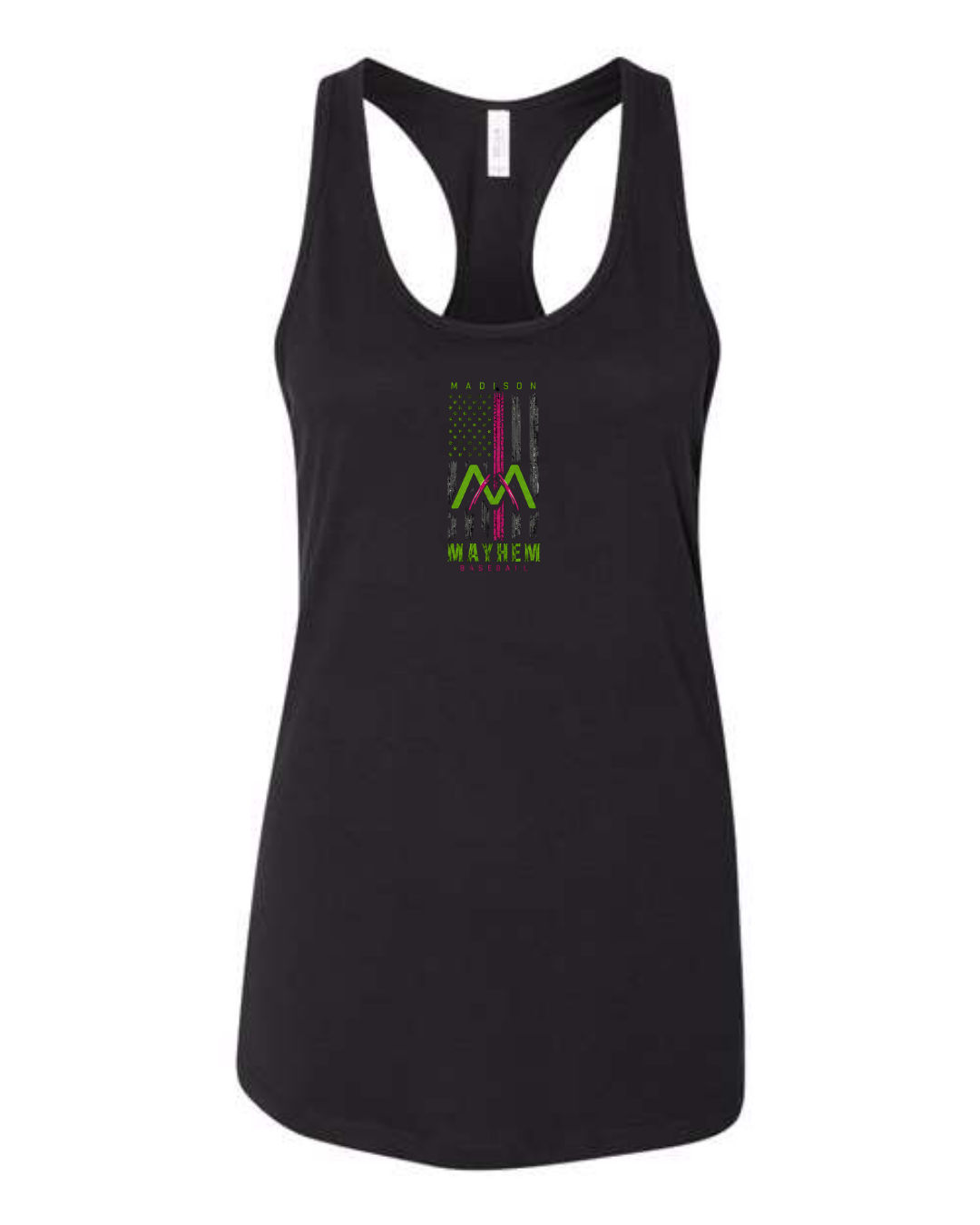 Logo Bella Canvas Racerback Tanks Black and White