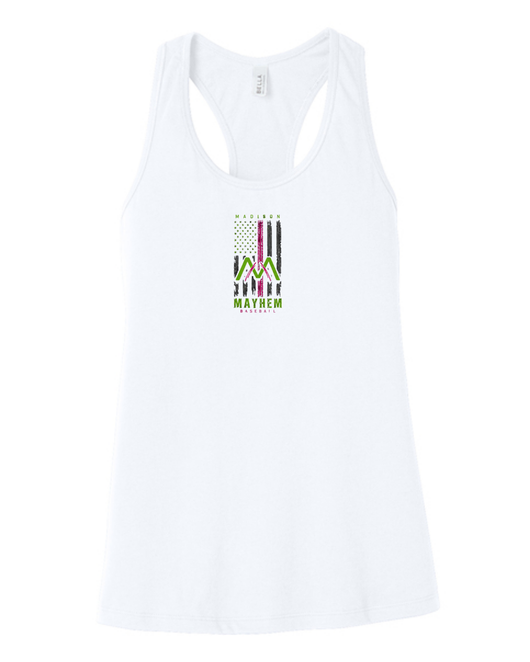 Logo Bella Canvas Racerback Tanks Black and White