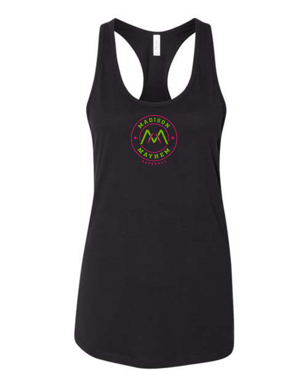 Logo Bella Canvas Racerback Tanks Black and White