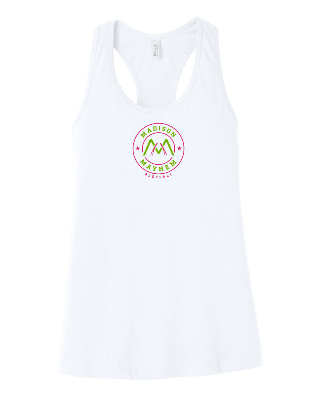 Logo Bella Canvas Racerback Tanks Black and White