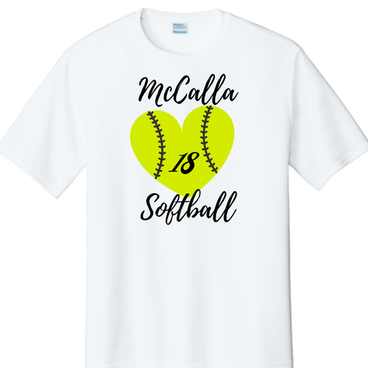 Dry Fit Jackets Softball Custom Heart - Black / White / Gold