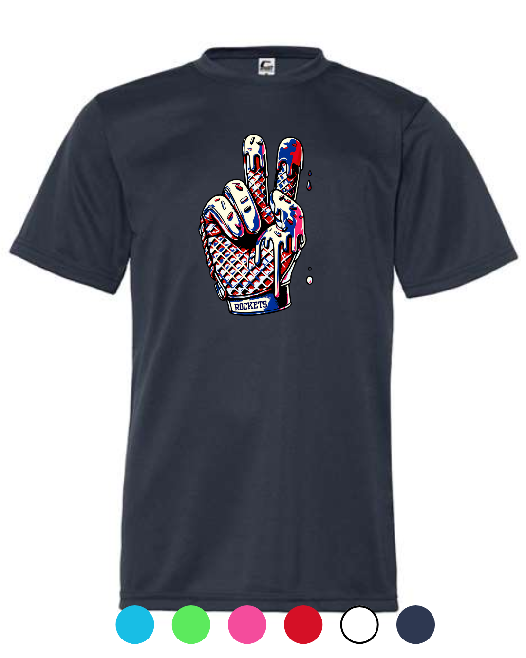 *New for 2026 Multiple Colors* Drippy Rockets Batting Glove Shirt