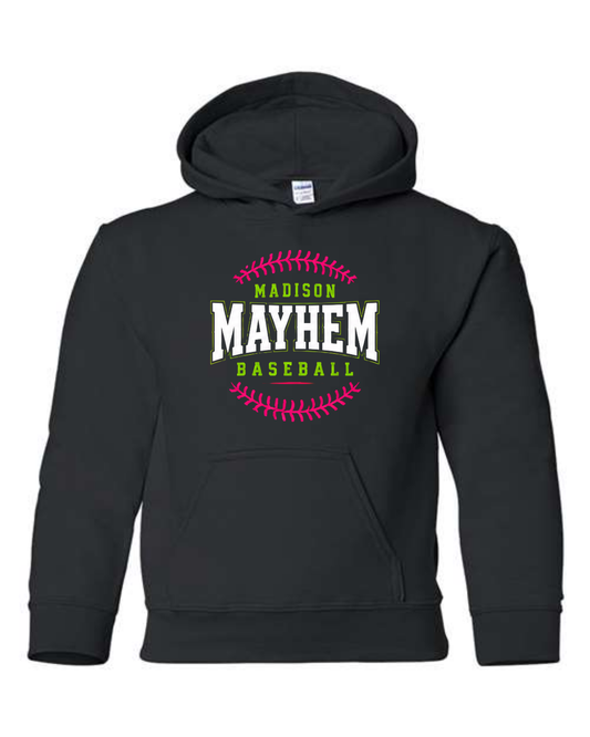 Mayhem Baseball Seems Hoodie (Black Only)