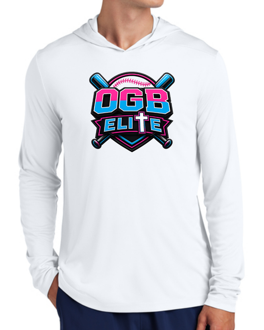 OGB Bat and Ball UV Poly Long Sleeve Hooded Shirt