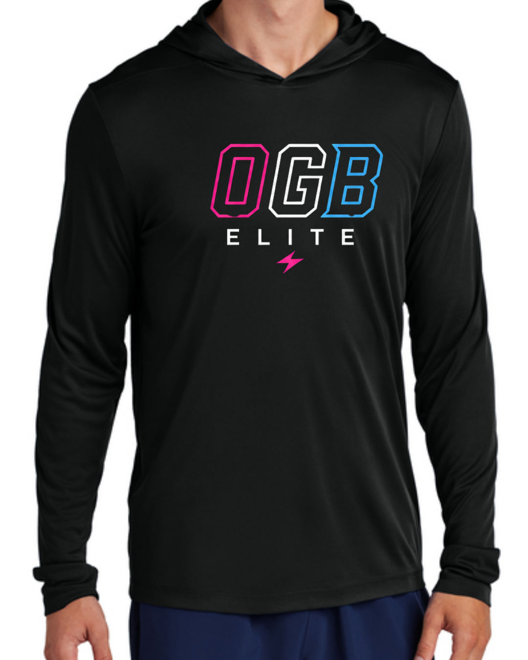 OGB Lightning UV Poly Long Sleeve Hooded Shirt Multiple Colors