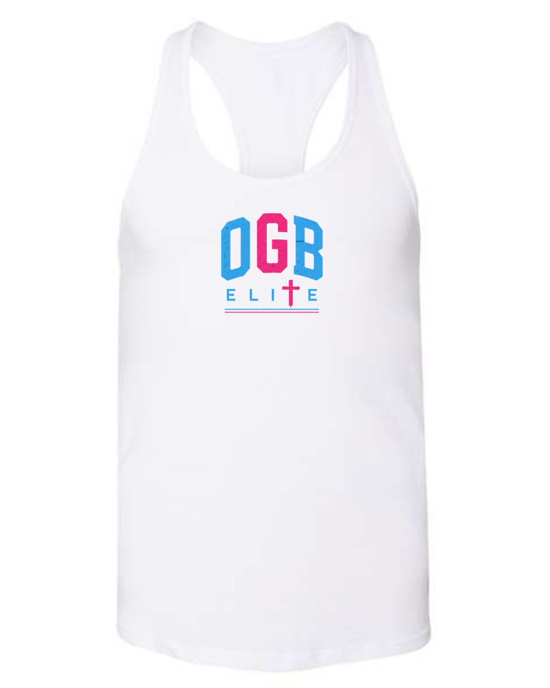 OGB Bella Canvas Racerback Jersey Tank Black and White