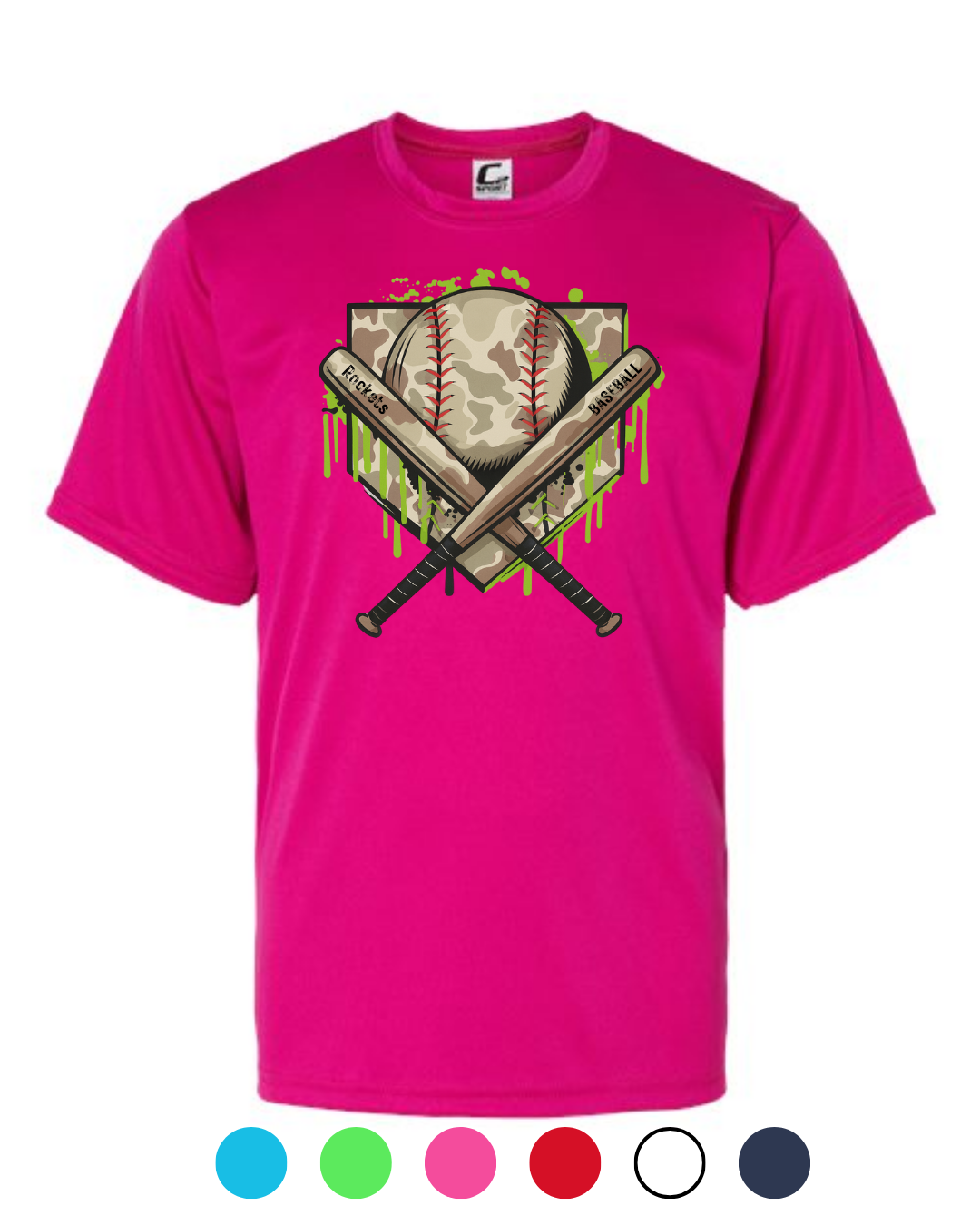 *New for 2026 Multiple Colors* Camo Cross Bats Shirt