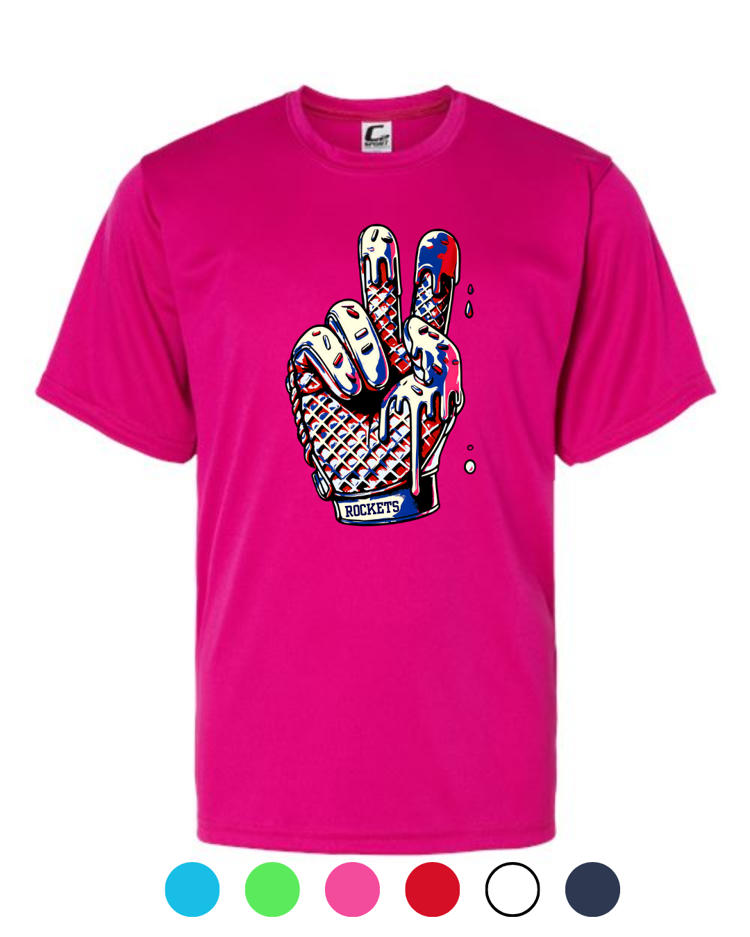 *New for 2026 Multiple Colors* Drippy Rockets Batting Glove Shirt