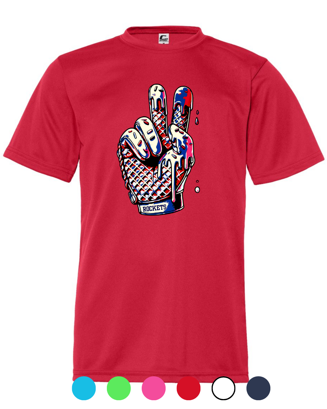 *New for 2026 Multiple Colors* Drippy Rockets Batting Glove Shirt