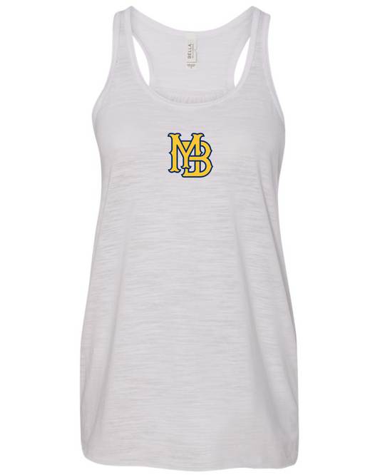 White Bella+Canvas Flowy Race Back Tank
